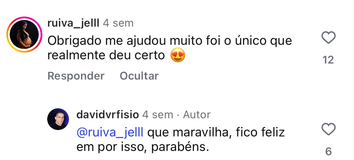 Comentário sobre o método ter dado certo